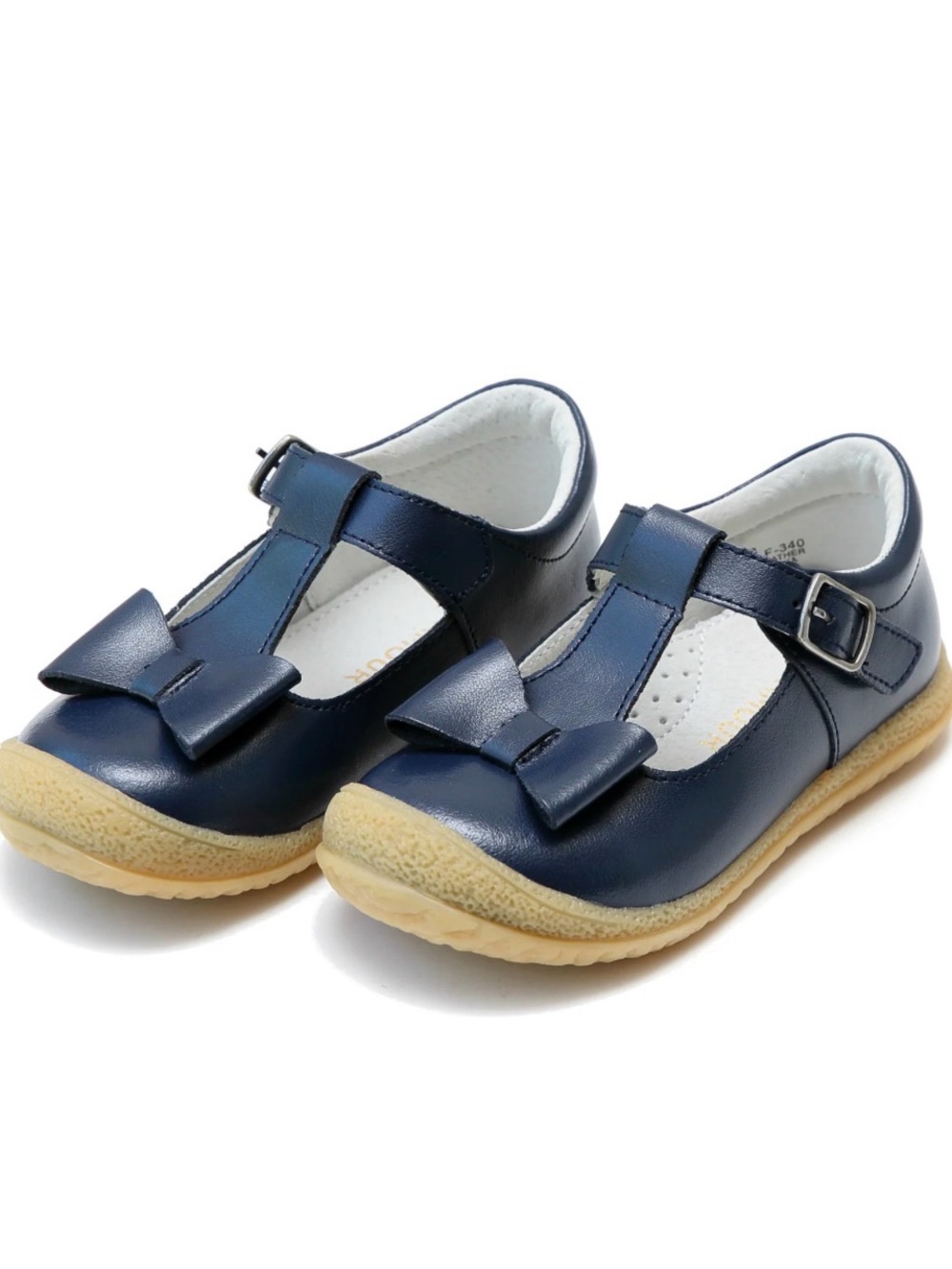 Girls L’AMOUR Emma classic bow T-Strap navy Mary Jane’s- size 2